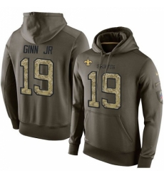 NFL Nike New Orleans Saints 19 Ted Ginn Jr Green Salute To Service Mens Pullover Hoodie NFL Nike New Orleans Saints 19 Ted Ginn Jr Green Salute To Service Mens Pullover Hoodie