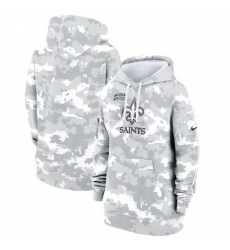 Women New Orleans Saints 2024 Arctic Camo Salute To Service Club Fleece Pullover Hoodie Women New Orleans Saints 2024 Arctic Camo Salute To Service Club Fleece Pullover Hoodie