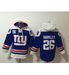 Men New York Giants 26 Devin Singletary Blue Ageless Must Have Lace Up Pullover Hoodie Men New York Giants 26 Devin Singletary Blue Ageless Must Have Lace Up Pullover Hoodie