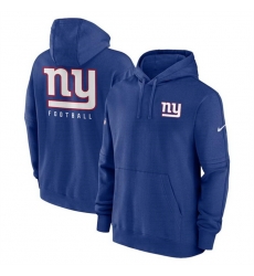 Men New York Giants Blue Sideline Club Fleece Pullover Hoodie Men New York Giants Blue Sideline Club Fleece Pullover Hoodie