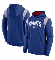 Men New York Giants Blue Sideline Stack Performance Pullover Hoodie 001 Men New York Giants Blue Sideline Stack Performance Pullover Hoodie 001