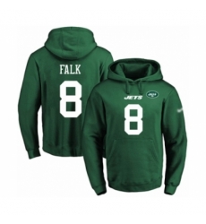 Football Mens New York Jets 8 Luke Falk Green Name Number Pullover Hoodie Football Mens New York Jets 8 Luke Falk Green Name Number Pullover Hoodie