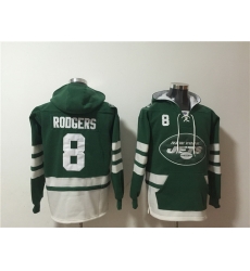 Men New York Jets 8 Aaron Rodgers Green Ageless Must Have Lace Up Pullover Hoodie Men New York Jets 8 Aaron Rodgers Green Ageless Must Have Lace Up Pullover Hoodie