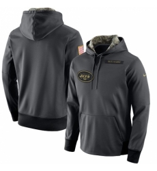 NFL Mens New York Jets Nike Anthracite Salute to Service Player Performance Hoodie NFL Mens New York Jets Nike Anthracite Salute to Service Player Performance Hoodie