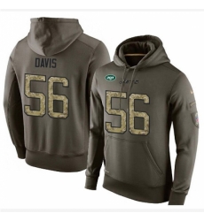 NFL Nike New York Jets 56 DeMario Davis Green Salute To Service Mens Pullover Hoodie NFL Nike New York Jets 56 DeMario Davis Green Salute To Service Mens Pullover Hoodie