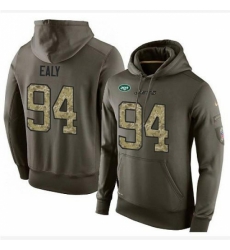 NFL Nike New York Jets 94 Kony Ealy Green Salute To Service Mens Pullover Hoodie NFL Nike New York Jets 94 Kony Ealy Green Salute To Service Mens Pullover Hoodie