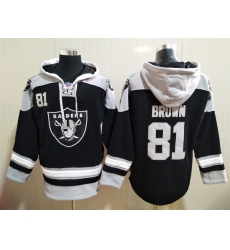 Los Angeles Raiders Sitched Pullover Hoodie #81 Tim Brown Los Angeles Raiders Sitched Pullover Hoodie #81 Tim Brown