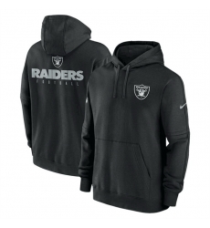 Men Las Vegas Raiders Black Sideline Club Fleece Pullover Hoodie Men Las Vegas Raiders Black Sideline Club Fleece Pullover Hoodie