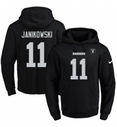 NFL Mens Nike Oakland Raiders 11 Sebastian Janikowski Black Name Number Pullover Hoodie NFL Mens Nike Oakland Raiders 11 Sebastian Janikowski Black Name Number Pullover Hoodie