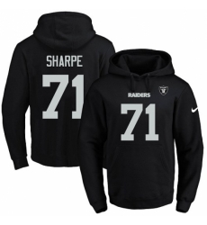NFL Mens Nike Oakland Raiders 71 David Sharpe Black Name Number Pullover Hoodie NFL Mens Nike Oakland Raiders 71 David Sharpe Black Name Number Pullover Hoodie