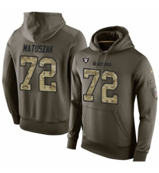 NFL Nike Oakland Raiders 72 John Matuszak Green Salute To Service Mens Pullover Hoodie NFL Nike Oakland Raiders 72 John Matuszak Green Salute To Service Mens Pullover Hoodie