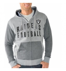 NFL Oakland Raiders G III Sports by Carl Banks Safety Tri Blend Full Zip Hoodie Heathered Gray NFL Oakland Raiders G III Sports by Carl Banks Safety Tri Blend Full Zip Hoodie Heathered Gray