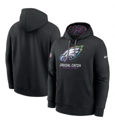 Men Philadelphia Eagles Black 2024 Crucial Catch Club Pullover Hoodie Men Philadelphia Eagles Black 2024 Crucial Catch Club Pullover Hoodie