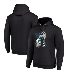 Men Starter Black Philadelphia Eagles Player X Fleece Pullover Hoodie