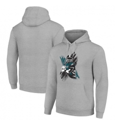 Men Starter Heather Gray Philadelphia Eagles Player X Fleece Pullover Hoodie Men Starter Heather Gray Philadelphia Eagles Player X Fleece Pullover Hoodie