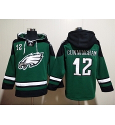 Philadelphia Eagles Green Sitched Pullover Hoodie #12 Randall Cunningham Philadelphia Eagles Green Sitched Pullover Hoodie #12 Randall Cunningham