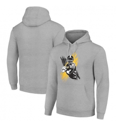 Men Starter Heather Gray Pittsburgh Steelers Player X Fleece Pullover Hoodie Men Starter Heather Gray Pittsburgh Steelers Player X Fleece Pullover Hoodie