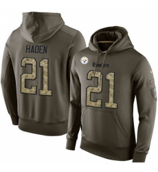 NFL Nike Pittsburgh Steelers 21 Joe Haden Green Salute To Service Mens Pullover Hoodie NFL Nike Pittsburgh Steelers 21 Joe Haden Green Salute To Service Mens Pullover Hoodie