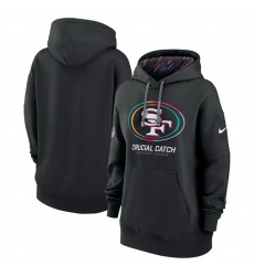 Women San Francisco 49ers Black 2024 Crucial Catch Club Pullover Hoodie Women San Francisco 49ers Black 2024 Crucial Catch Club Pullover Hoodie