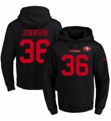 NFL Mens Nike San Francisco 49ers 36 Dontae Johnson Black Name Number Pullover Hoodie NFL Mens Nike San Francisco 49ers 36 Dontae Johnson Black Name Number Pullover Hoodie