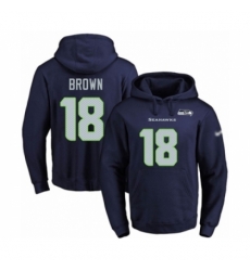 Football Mens Seattle Seahawks 18 Jaron Brown Navy Blue Name Number Pullover Hoodie Football Mens Seattle Seahawks 18 Jaron Brown Navy Blue Name Number Pullover Hoodie