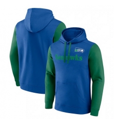 Men Fanatics Royal Seattle Seahawks Fleece Pullover Hoodie Men Fanatics Royal Seattle Seahawks Fleece Pullover Hoodie