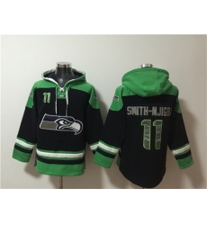 Men Seattle Seahawks 11 Jaxon Smith Njigba Black Ageless Must Have Lace Up Pullover Hoodie Men Seattle Seahawks 11 Jaxon Smith Njigba Black Ageless Must Have Lace Up Pullover Hoodie