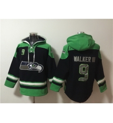 Men Seattle Seahawks 9 Kenneth Walker III Black Ageless Must Have Lace Up Pullover Hoodie Men Seattle Seahawks 9 Kenneth Walker III Black Ageless Must Have Lace Up Pullover Hoodie