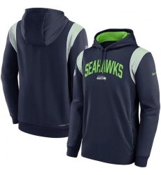 Men Seattle Seahawks College Navy Sideline Stack Performance Pullover Hoodie 002 Men Seattle Seahawks College Navy Sideline Stack Performance Pullover Hoodie 002