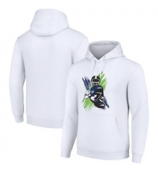 Men Starter White Seattle Seahawks Player X Fleece Pullover Hoodie Men Starter White Seattle Seahawks Player X Fleece Pullover Hoodie
