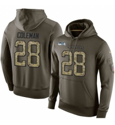 NFL Nike Seattle Seahawks 28 Justin Coleman Green Salute To Service Mens Pullover Hoodie NFL Nike Seattle Seahawks 28 Justin Coleman Green Salute To Service Mens Pullover Hoodie