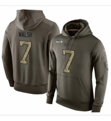 NFL Nike Seattle Seahawks 7 Blair Walsh Green Salute To Service Mens Pullover Hoodie NFL Nike Seattle Seahawks 7 Blair Walsh Green Salute To Service Mens Pullover Hoodie