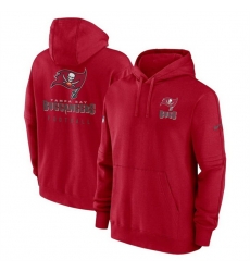 Men Tampa Bay Buccaneers Red Sideline Club Fleece Pullover Hoodie Men Tampa Bay Buccaneers Red Sideline Club Fleece Pullover Hoodie