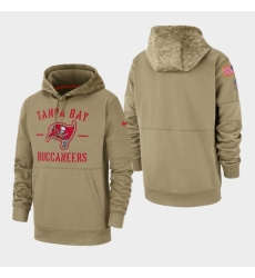 Mens Tampa Bay Buccaneers Tan 2019 Salute to Service Sideline Therma Pullover Hoodie Mens Tampa Bay Buccaneers Tan 2019 Salute to Service Sideline Therma Pullover Hoodie
