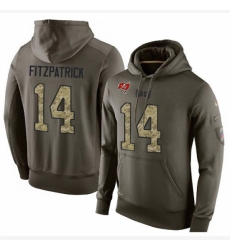 NFL Nike Tampa Bay Buccaneers 14 Ryan Fitzpatrick Green Salute To Service Mens Pullover Hoodie NFL Nike Tampa Bay Buccaneers 14 Ryan Fitzpatrick Green Salute To Service Mens Pullover Hoodie