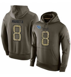 NFL Nike Tennessee Titans 8 Marcus Mariota Green Salute To Service Mens Pullover Hoodie NFL Nike Tennessee Titans 8 Marcus Mariota Green Salute To Service Mens Pullover Hoodie