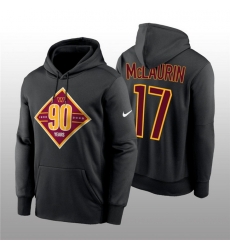 Men Washington Commanders 17 Terry McLaurin Black 90th Anniversary Performance Pullover Hoodie Men Washington Commanders 17 Terry McLaurin Black 90th Anniversary Performance Pullover Hoodie