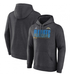 Men Los Angeles Chargers Charcoal 2024 Playoffs Pullover Hoodie Men Los Angeles Chargers Charcoal 2024 Playoffs Pullover Hoodie
