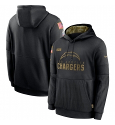 Men Los Angeles Chargers Nike 2020 Salute to Service Sideline Performance Pullover Hoodie Black Men Los Angeles Chargers Nike 2020 Salute to Service Sideline Performance Pullover Hoodie Black