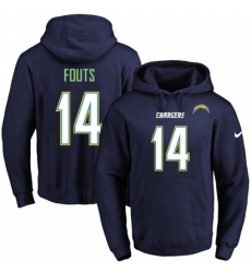 NFL Mens Nike Los Angeles Chargers 14 Dan Fouts Navy Blue Name Number Pullover Hoodie NFL Mens Nike Los Angeles Chargers 14 Dan Fouts Navy Blue Name Number Pullover Hoodie
