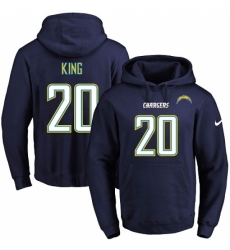 NFL Mens Nike Los Angeles Chargers 20 Desmond King Navy Blue Name Number Pullover Hoodie NFL Mens Nike Los Angeles Chargers 20 Desmond King Navy Blue Name Number Pullover Hoodie