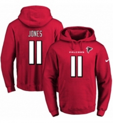NFL Mens Nike Atlanta Falcons 11 Julio Jones Red Name Number Pullover Hoodie NFL Mens Nike Atlanta Falcons 11 Julio Jones Red Name Number Pullover Hoodie
