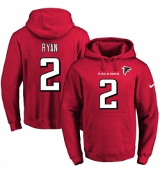NFL Mens Nike Atlanta Falcons 2 Matt Ryan Red Name Number Pullover Hoodie NFL Mens Nike Atlanta Falcons 2 Matt Ryan Red Name Number Pullover Hoodie