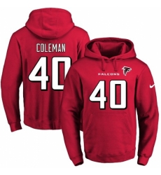 NFL Mens Nike Atlanta Falcons 40 Derrick Coleman Red Name Number Pullover Hoodie NFL Mens Nike Atlanta Falcons 40 Derrick Coleman Red Name Number Pullover Hoodie