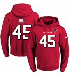 NFL Mens Nike Atlanta Falcons 45 Deion Jones Red Name Number Pullover Hoodie NFL Mens Nike Atlanta Falcons 45 Deion Jones Red Name Number Pullover Hoodie