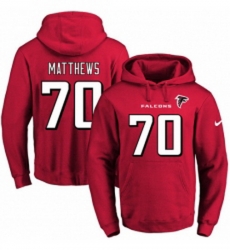 NFL Mens Nike Atlanta Falcons 70 Jake Matthews Red Name Number Pullover Hoodie NFL Mens Nike Atlanta Falcons 70 Jake Matthews Red Name Number Pullover Hoodie