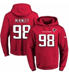 NFL Mens Nike Atlanta Falcons 98 Takkarist McKinley Red Name Number Pullover Hoodie NFL Mens Nike Atlanta Falcons 98 Takkarist McKinley Red Name Number Pullover Hoodie