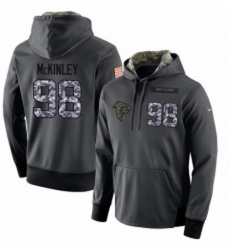 NFL Mens Nike Atlanta Falcons 98 Takkarist McKinley Stitched Black Anthracite Salute to Service Player Performance Hoodie NFL Mens Nike Atlanta Falcons 98 Takkarist McKinley Stitched Black Anthracite Salute to Service Player Performance Hoodie