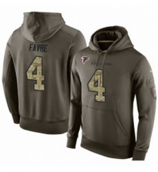 NFL Nike Atlanta Falcons 4 Brett Favre Green Salute To Service Mens Pullover Hoodie NFL Nike Atlanta Falcons 4 Brett Favre Green Salute To Service Mens Pullover Hoodie