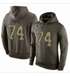 NFL Nike Atlanta Falcons 74 Tani Tupou Green Salute To Service Mens Pullover Hoodie NFL Nike Atlanta Falcons 74 Tani Tupou Green Salute To Service Mens Pullover Hoodie
